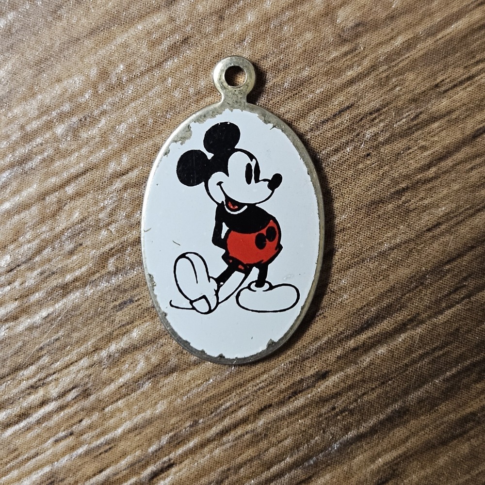 Vintage Mickey Mouse Pendant 27mm Walt Disney‎ Productions